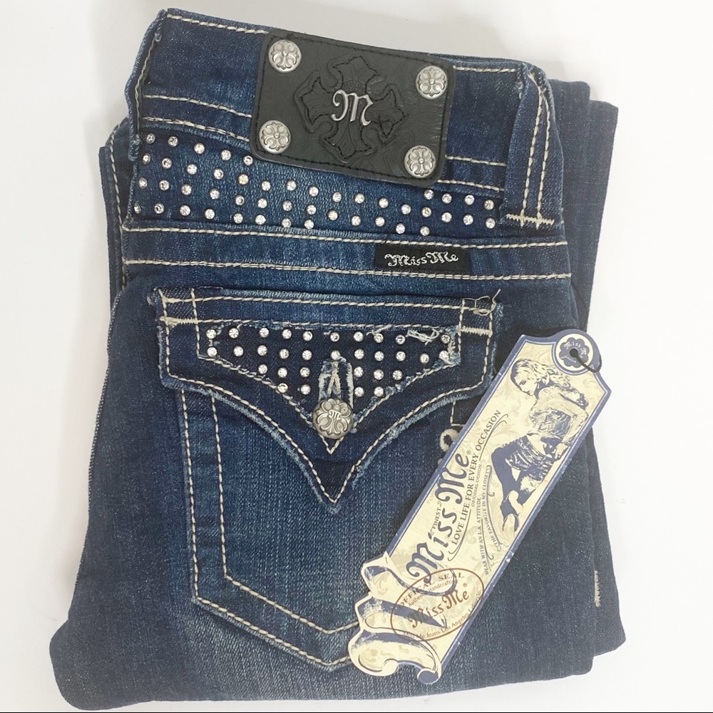 Miss Me Boot Cut Jeans size 27 NWT Rhinestones